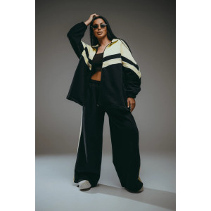 Костюм двойка женский "Алиша" футер 3-х нитка петля пенье фирча (р-ры: 44-66) черный Костюм двойка женский "Алиша" футер 3-х нитка петля пенье фирча (р-ры: 44-66) черный