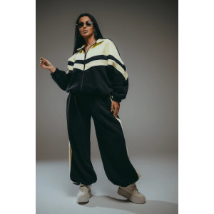 Костюм двойка женский "Алиша" футер 3-х нитка петля пенье фирча (р-ры: 44-66) черный Костюм двойка женский "Алиша" футер 3-х нитка петля пенье фирча (р-ры: 44-66) черный