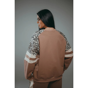 Костюм двойка женский "Хлоя" футер 2-х нитка с лайкрой (р-ры: 50-64) кофе Костюм двойка женский "Хлоя" футер 2-х нитка с лайкрой (р-ры: 50-64) кофе