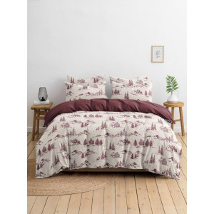 Постельное белье поплин стандарт "Зимняя деревня" Постельное белье поплин стандарт "Зимняя деревня"