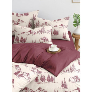 Постельное белье поплин стандарт "Зимняя деревня" Постельное белье поплин стандарт "Зимняя деревня"