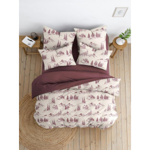 Постельное белье поплин стандарт "Зимняя деревня" Постельное белье поплин стандарт "Зимняя деревня"