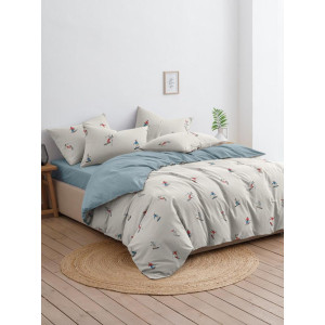 Постельное белье перкаль "Лыжники"