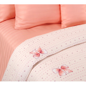 Постельное белье сатин "Сладкий поцелуй" в подарочной коробке (последний размер) Евро