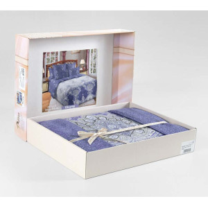 Постельное белье сатин "Сладкий поцелуй" в подарочной коробке (последний размер) Евро