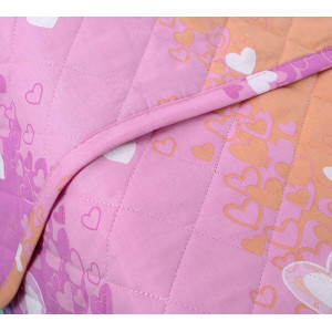 Покрывало стеганое детское поплин "Школьная любовь" (последний размер) 110х140