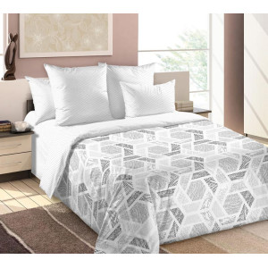 Постельное белье перкаль "Хай-тек" серый (последний размер) 1.5-сп.