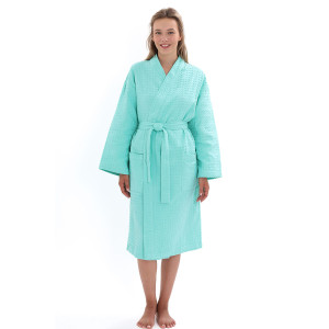 Халат женский вафельный "Relax" (последний размер) ментол 52-54