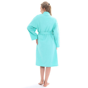Халат женский вафельный "Relax" (последний размер) ментол 52-54