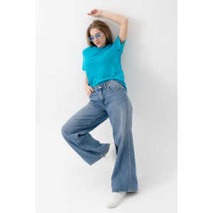 Футболка унисекс №8471 кулирка (последний размер) туркуаз 50-52 Футболка унисекс №8471 кулирка (последний размер) туркуаз 50-52