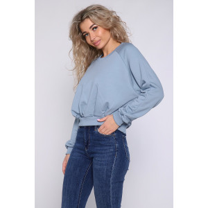 Свитшот женский №89306 футер 3-х нитка (последний размер) серо-голубой 48,52 Свитшот женский №89306 футер 3-х нитка (последний размер) серо-голубой 48,52