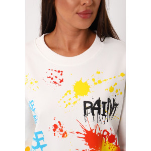 Свитшот женский №70120 футер с лайкрой 2-х нитка (последний размер) молочный 58-60 Свитшот женский №70120 футер с лайкрой 2-х нитка (последний размер) молочный 58-60