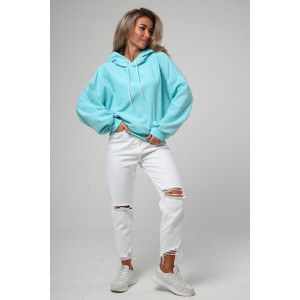 Свитшот женский №78577 интерсофт начес (последний размер) ментол 44,46