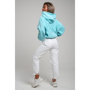 Свитшот женский №78577 интерсофт начес (последний размер) ментол 44,46