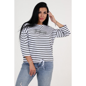 Джемпер женский №24769 футер 2-х нитка (последний размер) полоса 50 Джемпер женский №24769 футер 2-х нитка (последний размер) полоса 50