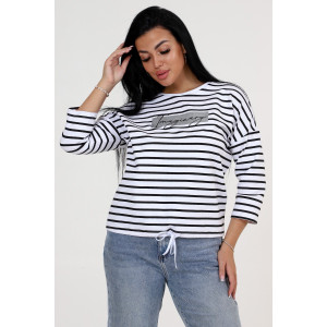 Джемпер женский №24769 футер 2-х нитка (последний размер) полоса 50 Джемпер женский №24769 футер 2-х нитка (последний размер) полоса 50