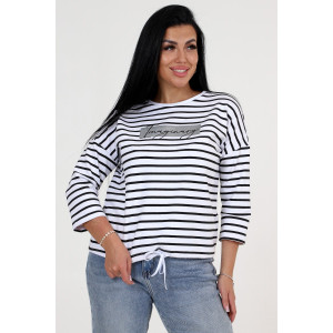 Джемпер женский №24769 футер 2-х нитка (последний размер) полоса 50 Джемпер женский №24769 футер 2-х нитка (последний размер) полоса 50