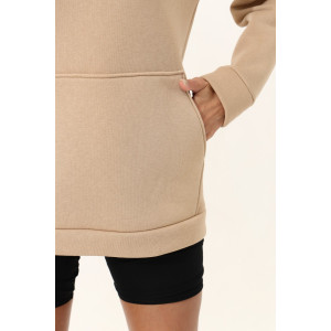 Худи женское №88511 футер 3-х нитка с начесом (последний размер) бежевый 50-52