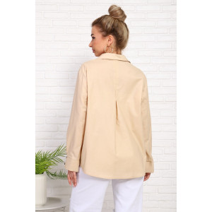 Рубашка женская №1066 сатин (последний размер) бежевый 52