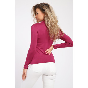 Лонгслив женский №21052 вискоза (последний размер) малиновый 50