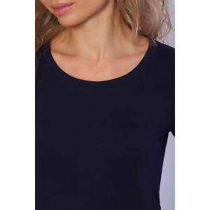 Лонгслив женский №71083 джерси (последний размер) темно-синий 54