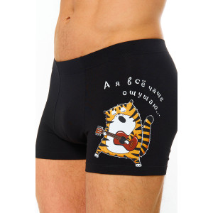 Трусы мужские "Поющий кот" кулирка с лайкрой (последний размер) 52 Трусы мужские "Поющий кот" кулирка с лайкрой (последний размер) 52