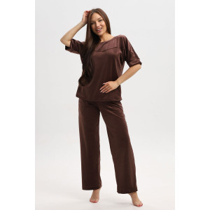 Костюм двойка женский К3130.6 велюр (р-ры: 48-62) Костюм двойка женский К3130.6 велюр (р-ры: 48-62)