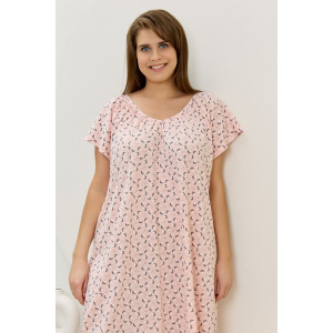 Сорочка женская "Эла" кулирка (р-ры: 50-64) пудровый