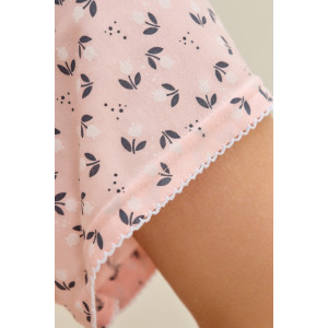 Сорочка женская "Эла" кулирка (р-ры: 50-64) пудровый