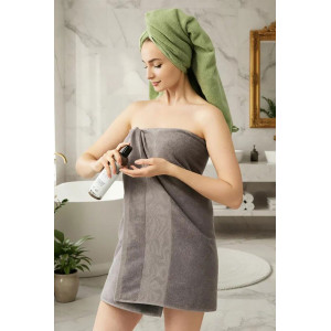 Набор махровых полотенец "Веларио" 2 шт. оливковый-фиолетовый Набор махровых полотенец "Веларио" 2 шт. оливковый-фиолетовый