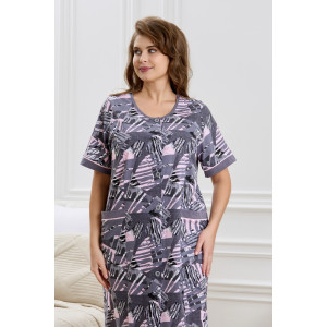 Халат женский "Атмосфера" кулирка (р-ры: 48-62) серый