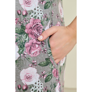 Халат женский "Флэр" кулирка (р-ры: 48-62) серый