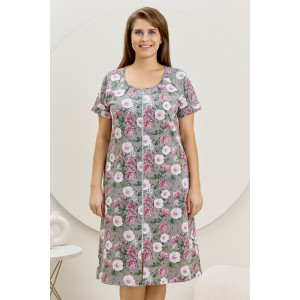 Халат женский "Флэр" кулирка (р-ры: 48-62) серый