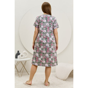 Халат женский "Флэр" кулирка (р-ры: 48-62) серый