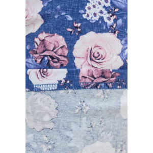 Халат женский "Флэр" кулирка (р-ры: 48-62) синий