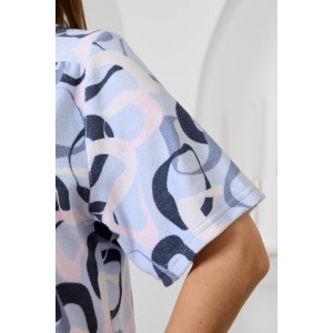 Халат женский "Мира" махра (р-ры: 48-62) голубой