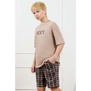 Костюм двойка детский "Браун-2" кулирка (р-ры: 140-170) бежевый