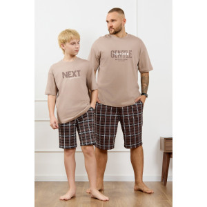 Костюм двойка мужской "Браун-4" кулирка (р-ры: 48-58) бежевый