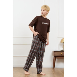 Костюм двойка детский "Браун-1" кулирка (р-ры: 140-170) коричневый Костюм двойка детский "Браун-1" кулирка (р-ры: 140-170) коричневый