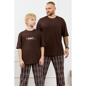 Костюм двойка детский "Браун-1" кулирка (р-ры: 140-170) коричневый Костюм двойка детский "Браун-1" кулирка (р-ры: 140-170) коричневый