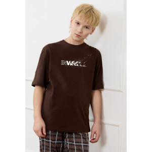 Костюм двойка детский "Браун-1" кулирка (р-ры: 140-170) коричневый Костюм двойка детский "Браун-1" кулирка (р-ры: 140-170) коричневый