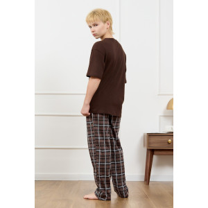 Костюм двойка детский "Браун-1" кулирка (р-ры: 140-170) коричневый Костюм двойка детский "Браун-1" кулирка (р-ры: 140-170) коричневый