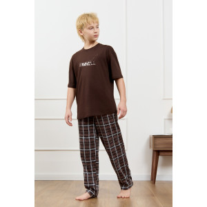 Костюм двойка детский "Браун-1" кулирка (р-ры: 140-170) коричневый Костюм двойка детский "Браун-1" кулирка (р-ры: 140-170) коричневый