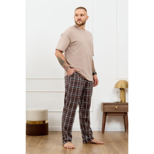 Костюм двойка мужской "Браун-3" кулирка (р-ры: 48-58) бежевый