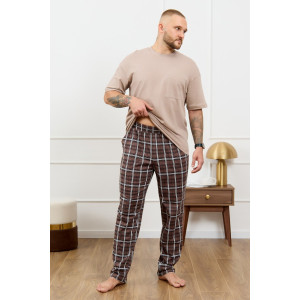 Костюм двойка мужской "Браун-3" кулирка (р-ры: 48-58) бежевый