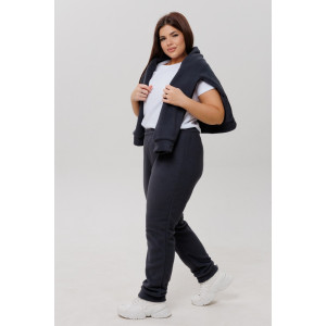 Костюм двойка женский К247 флис (р-ры: 48-62) графит