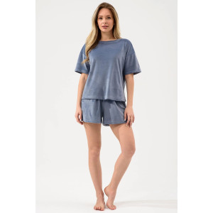 Костюм двойка женский "Милана" 2158-В полиэстер (р-ры: 44-54) индиго