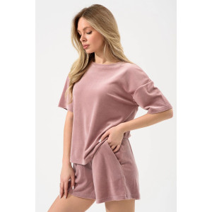 Костюм двойка женский "Милана" 2158-В полиэстер (р-ры: 44-54) розовый Костюм двойка женский "Милана" 2158-В полиэстер (р-ры: 44-54) розовый