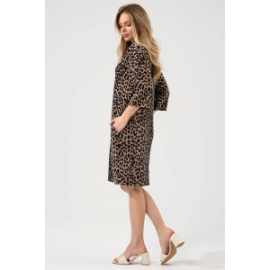 Халат женский "Сафари" 2426-В велюр (р-ры: 48-58) коричневый