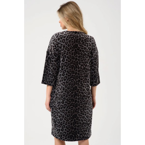 Халат женский "Сафари" 2426-В велюр (р-ры: 48-58) серый